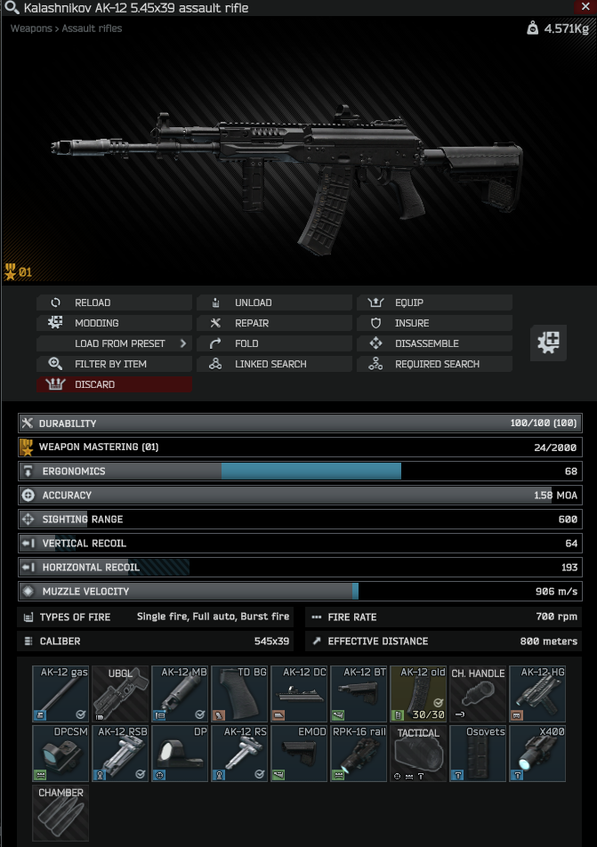 AK-12のカスタムの詳細