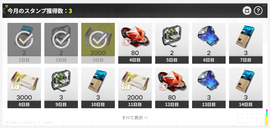 スタンプラリーのアイテム