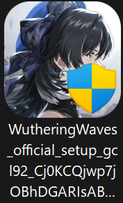 ダウンロードした"WutheringWaves_official_setup_XXXXX.exe"をダブルクリック